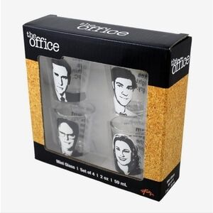 The Office Quotes Mini Glass Set NIB